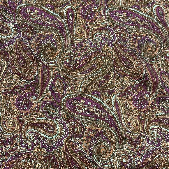 Roper Western Shirt Mens Sz Small Purple Blue Paisley Button Up Cowboy T-shirt - Picture 8 of 9